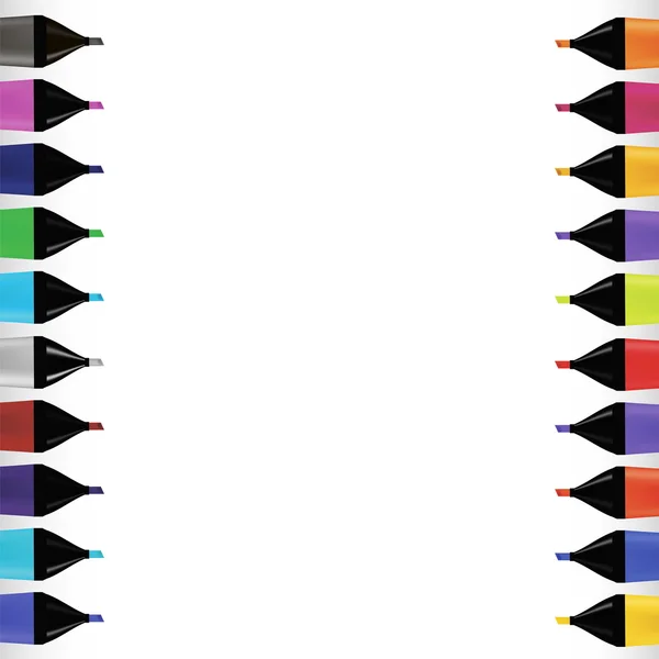 Set od színes markerek — Stock Vector