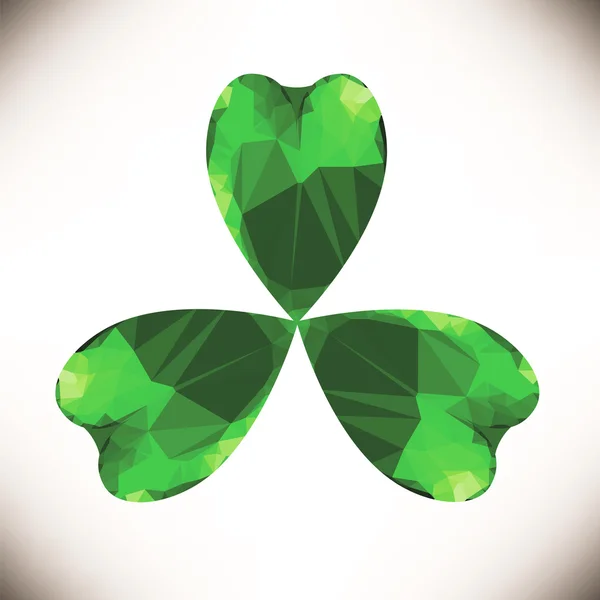 Green Clover Leaf — Stock Vector