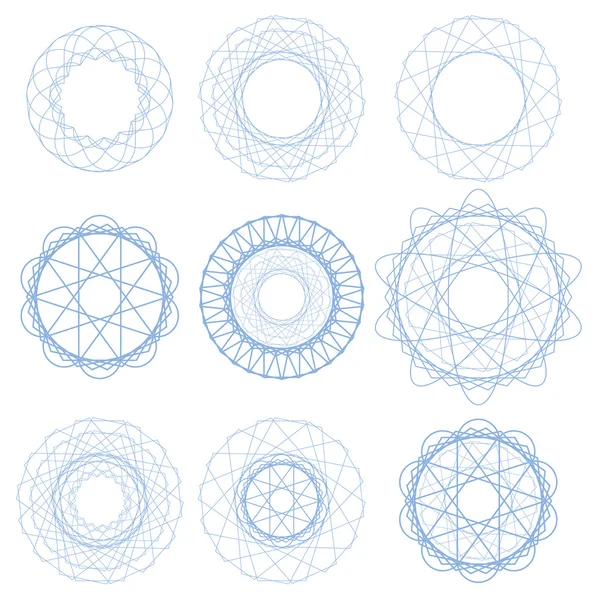 ブルー サークル飾りのセット — ストックベクタ