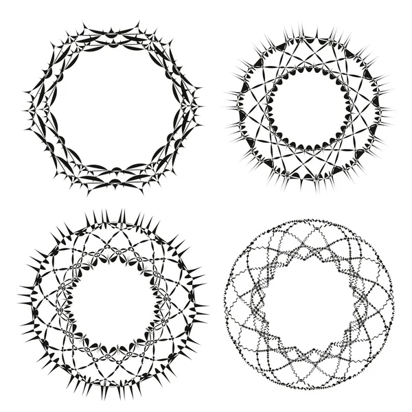 Reihe von Kreis-Ornamenten — Stockvektor