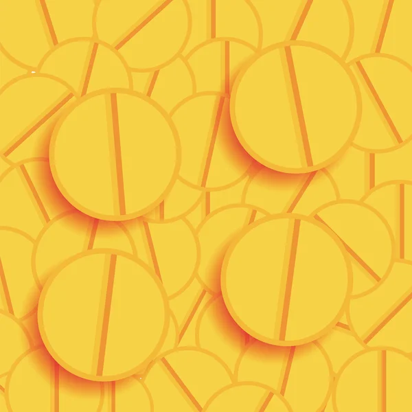 Set gele pillen — Stockvector
