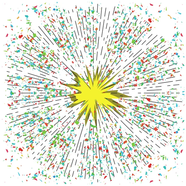 Esplosioni di spazio colorate . — Vettoriale Stock