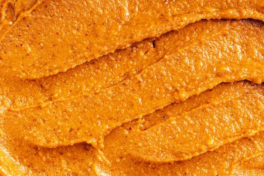 Fıstık ezmesinin yakın çekimi. Gıda arkaplanı.