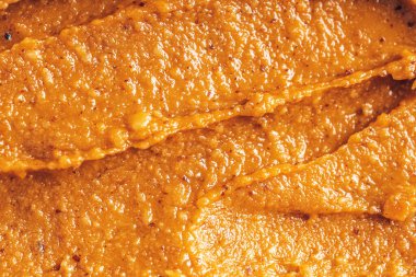 Fıstık ezmesinin yakın çekimi. Gıda arkaplanı.