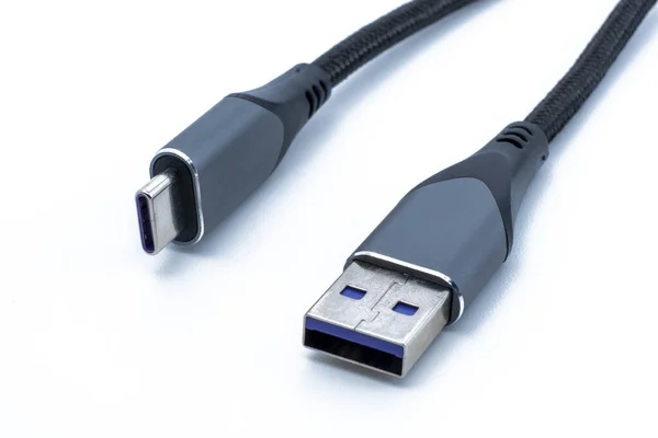 Usb Type Cable Data Close — Stock Photo, Image