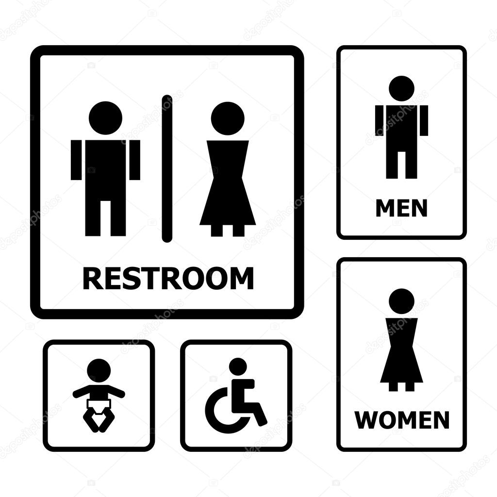 Restroom sign