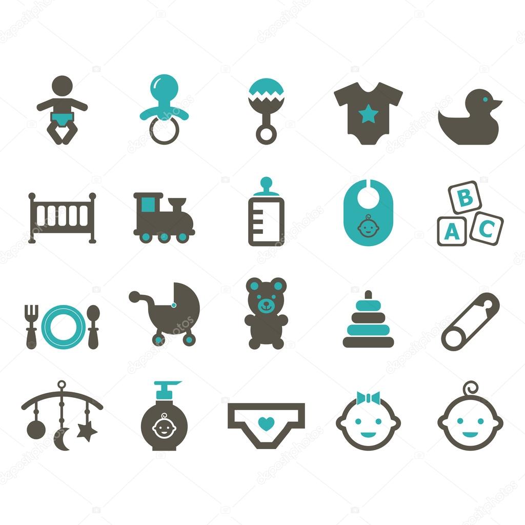 Baby icon set for your design