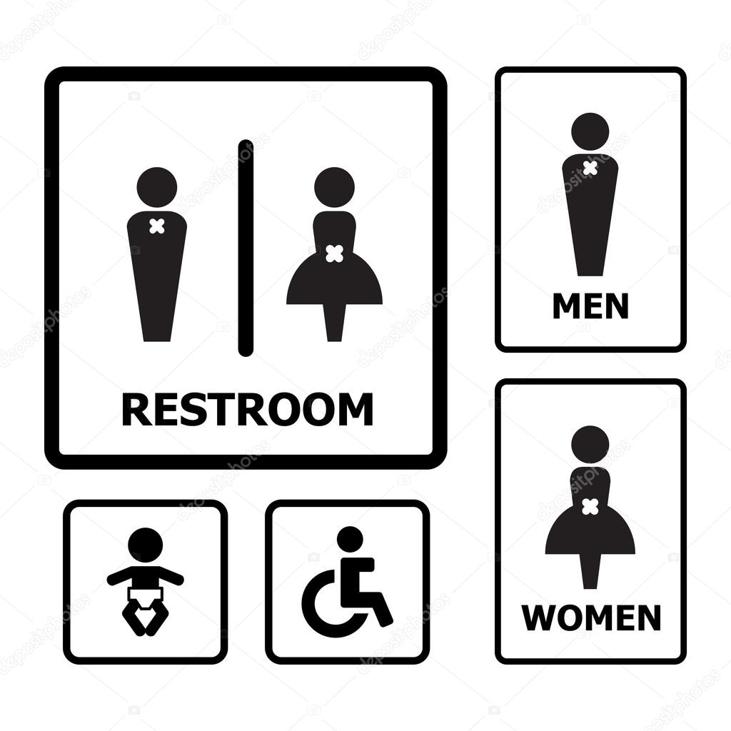 Restroom sign