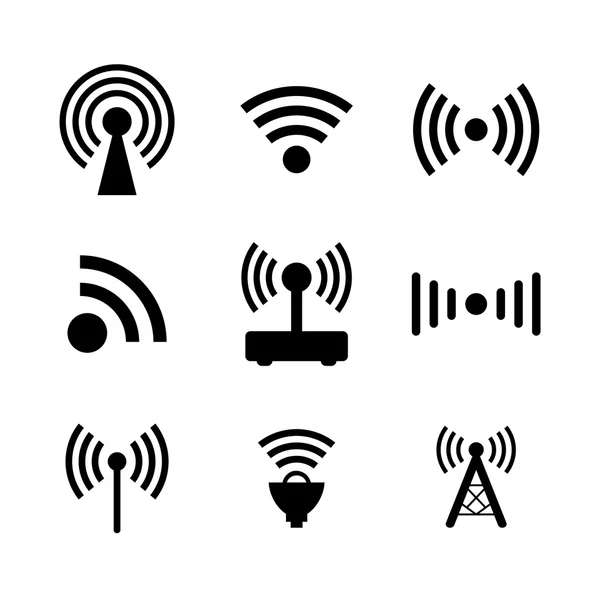 Set di icone wireless — Vettoriale Stock