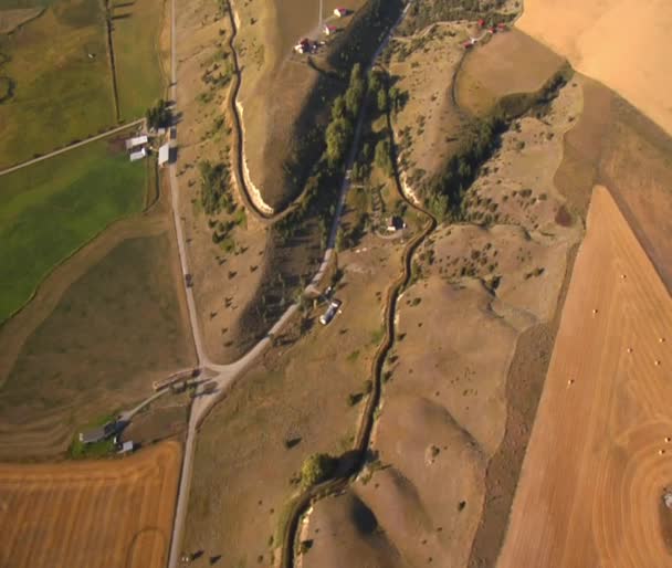 Campos agrícolas de cima — Vídeo de Stock