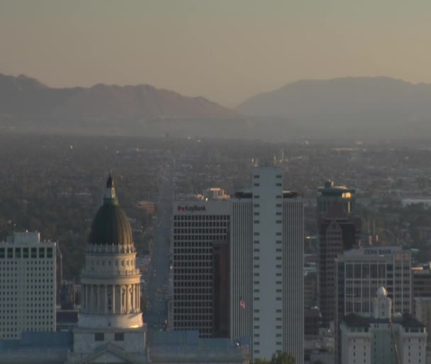 Salt Lake City avec dôme du Capitole — Video