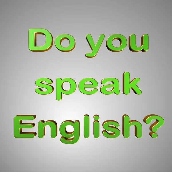 3D Text do you speak english