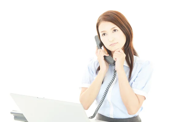 Depressed Asian business woman — Stock Photo, Image