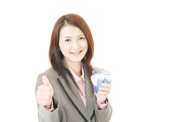 Young woman drinking water. — Stock Photo, Image