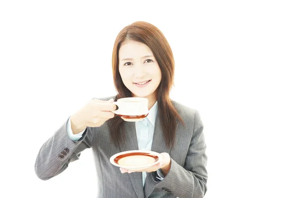 Business woman drinking coffee. — Stock Photo, Image