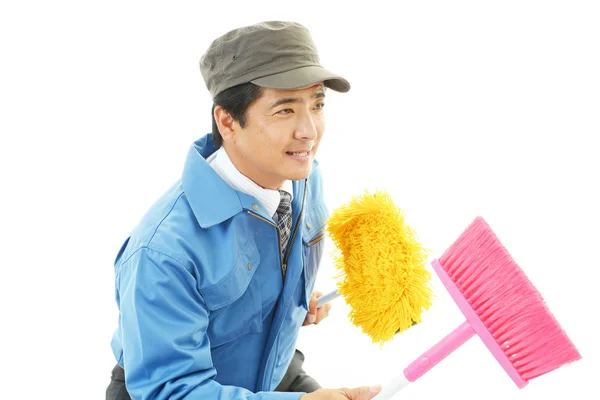 Házfelügyelői takarítás — Stock Fotó