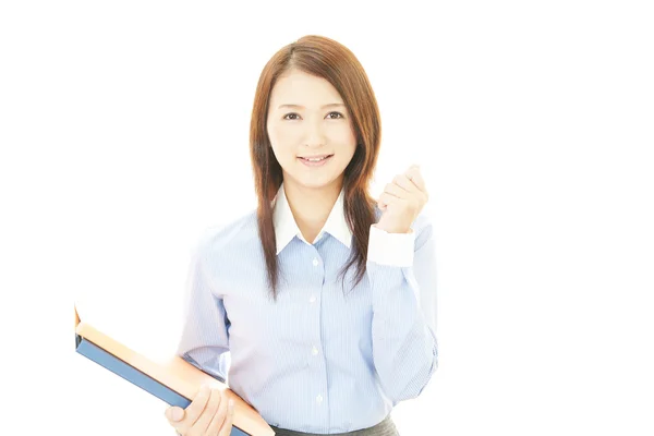 Mulher de negócios desfrutando de sucesso — Fotografia de Stock