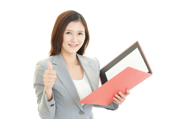 Business woman enjoying success — Stock Photo, Image