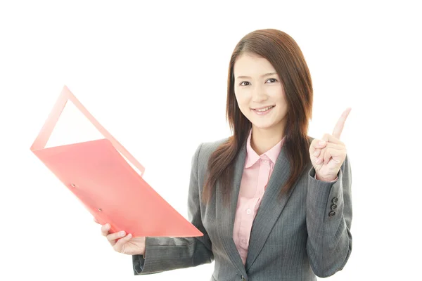 Mulher de negócios desfrutando de sucesso — Fotografia de Stock