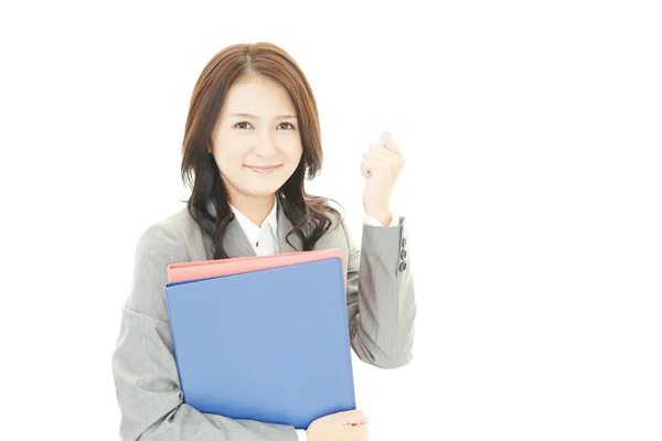 Mujer de negocios disfrutando del éxito — Foto de Stock