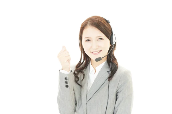 Ler call center operatör — Stockfoto