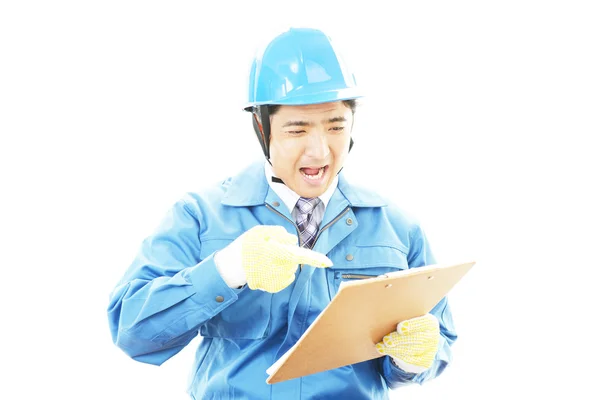 Smiling Asian worker — Stock Photo, Image