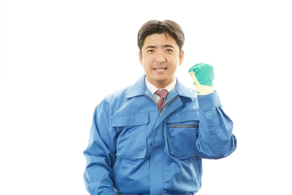 Smiling Asian worker — Stock Photo, Image
