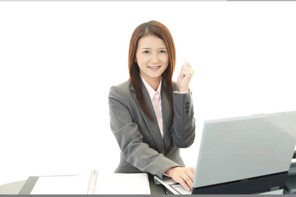 Business woman enjoying success — Stock Photo, Image