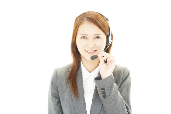 Smiling customer services operator — Stock Photo, Image