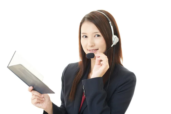Smiling customer services operator — Stock Photo, Image