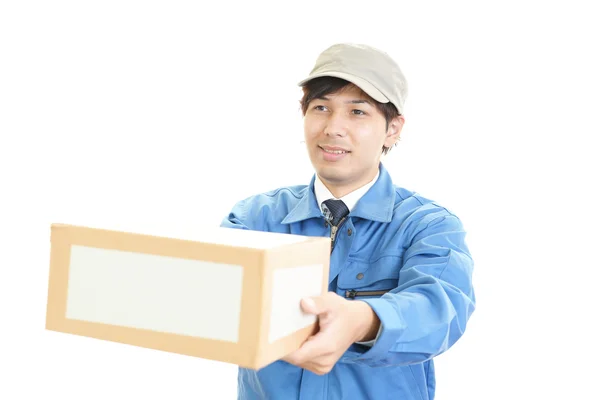 Working Asian courier — Stock Photo, Image