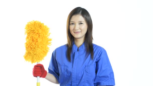 Janitorial schoonmaak service — Stockvideo