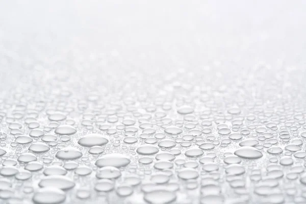 El agua pura gotas textura sobre fondo abstracto blanco. — Foto de Stock