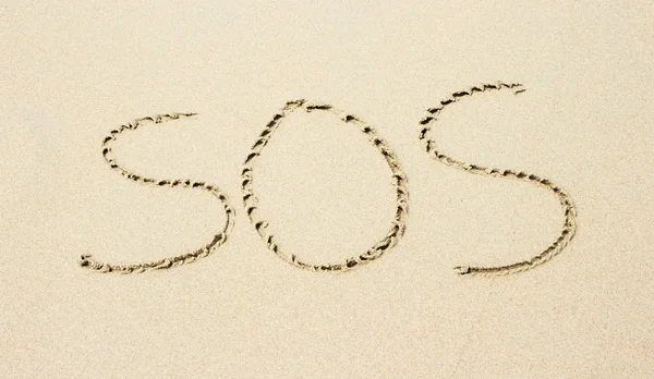 SOS lettering — Foto Stock