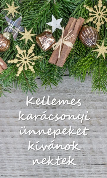 Węgierski Christmas karty — Zdjęcie stockowe