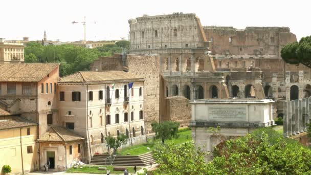 Arch ve Colosseum — Stok video