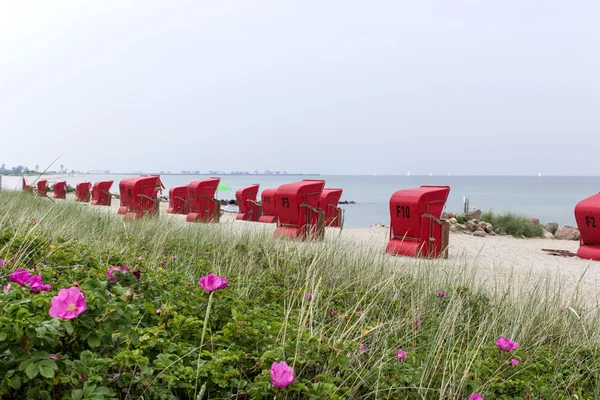 Sillas de playa junto al mar — Foto de Stock