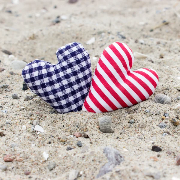 Striped and checkered heart — Stock Photo, Image