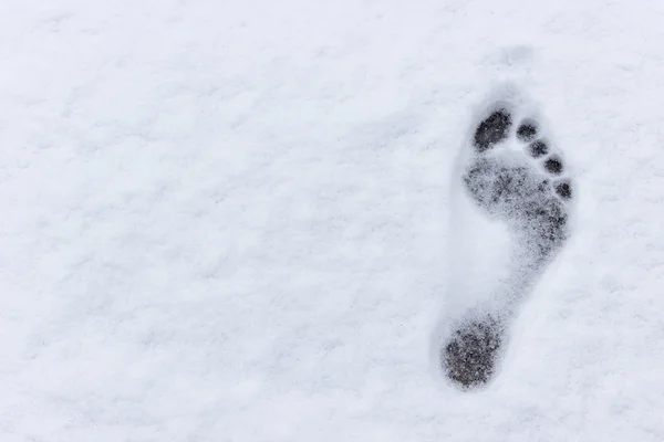 A piedi nudi in inverno — Foto Stock