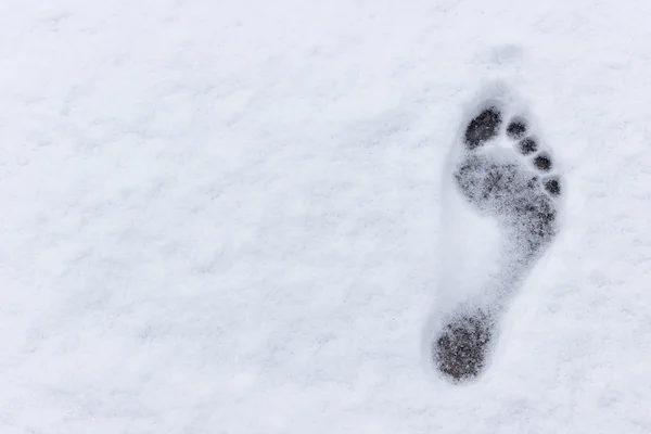 Barfuß im Winter — Stockfoto