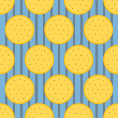 Çizgili arka plan üzerinde çerezlerin seamless modeli