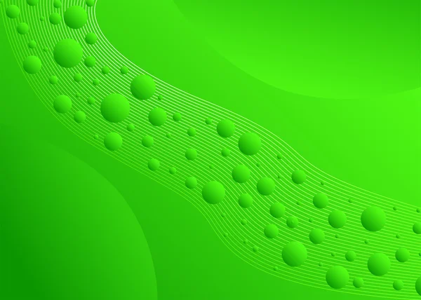 Абстрактний зелений фон зі смужкою і бульбашками — стокове фото