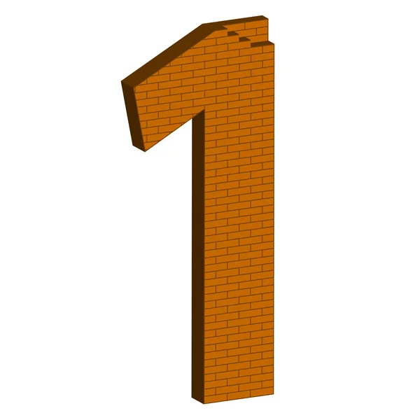 形式的砖砌体中的编号 — 图库矢量图片