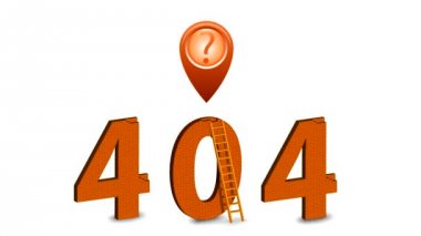 404 hata ile bir işaretleyici ve merdiven