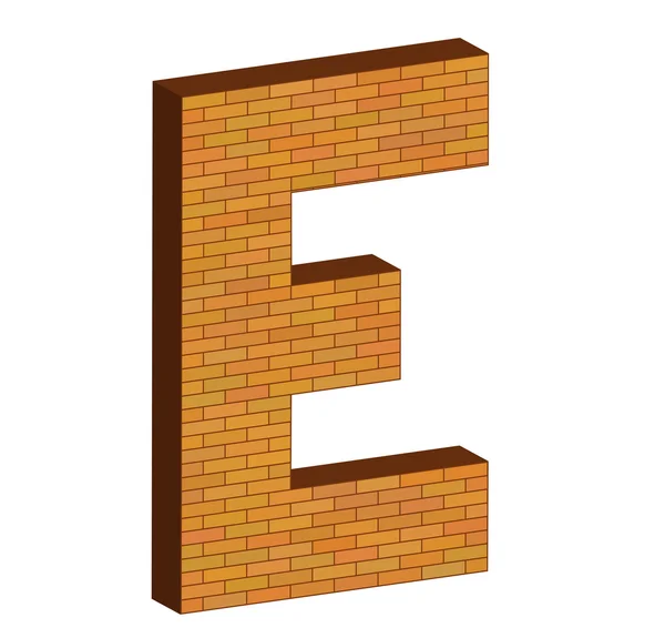 Alfabeto de letras 3D de ladrillo — Foto de Stock