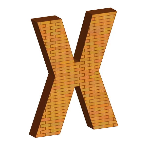 3D letter alphabet of brick — Stock Photo, Image