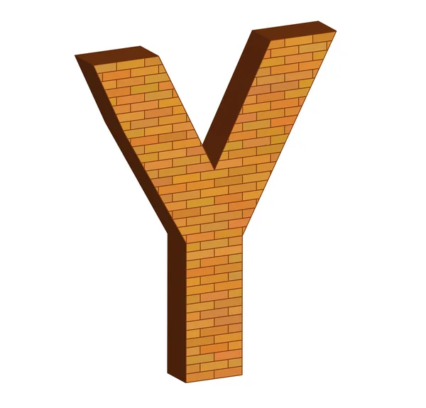 3D letter alphabet of brick — Stock Photo, Image