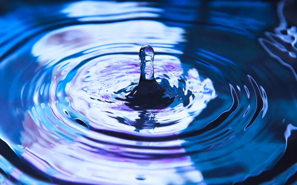 Photo art, Water drop falling into the water, colorful backgroun