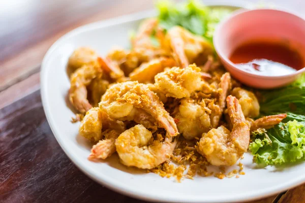 Shrimp with garlic pepper — Stock Photo, Image