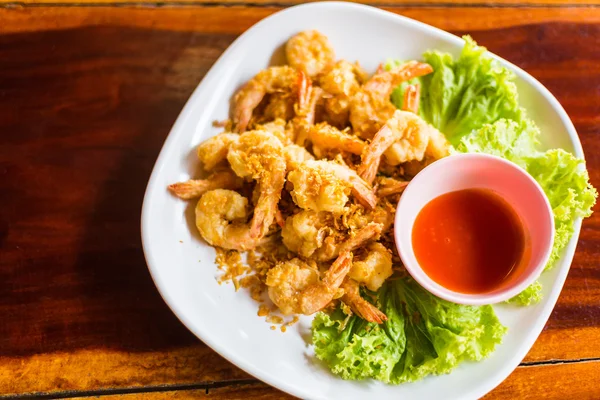 Shrimp with garlic pepper — Stock Photo, Image